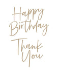 Spellbinders - Glimmer Hot Foil Plate - Stylish Script Thank You and Happy Birthday