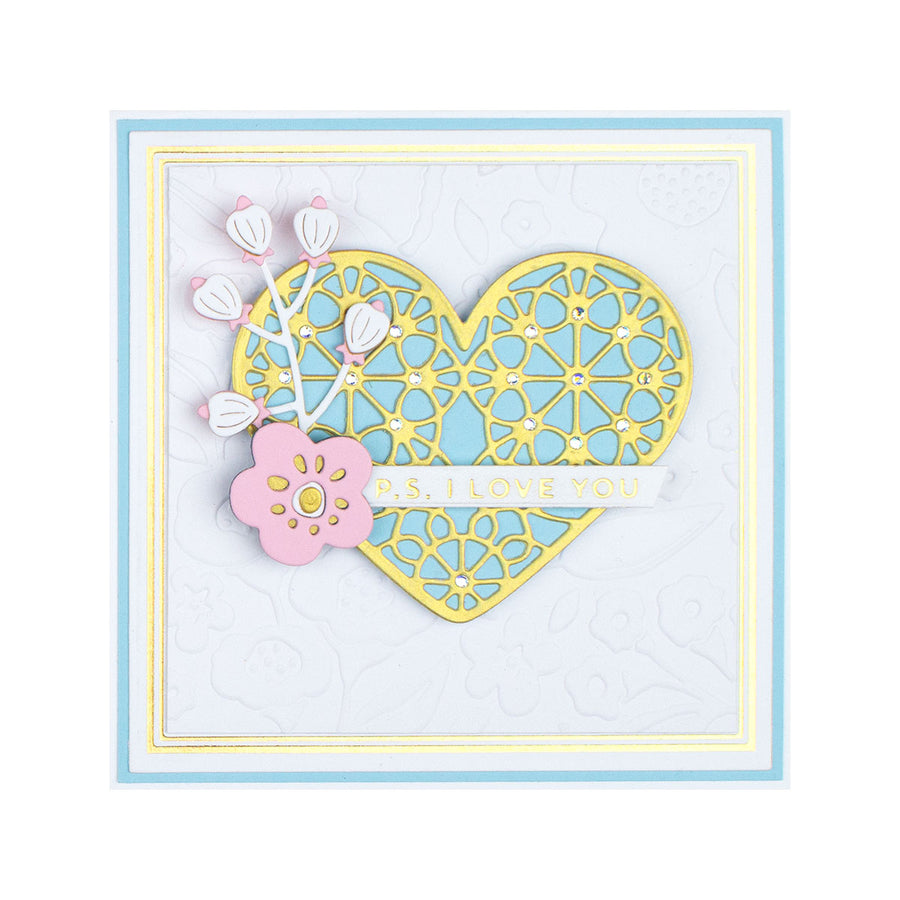 Spellbinders - Glimmer Hot Foil Plate - Essential Duo Lines Glimmer Squares