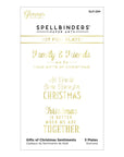 Spellbinders - Glimmer Hot Foil Plate - Gifts of Christmas Sentiments