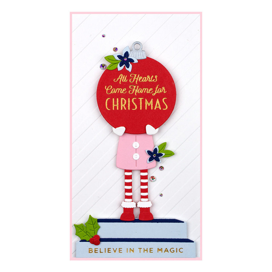 Spellbinders - Glimmer Hot Foil Plate - Gifts of Christmas Sentiments