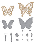 Spellbinders - Spring into Glimmer Collection - Glimmer Hot Foil Plate & Die Set - Glimmer Edge Butterflies