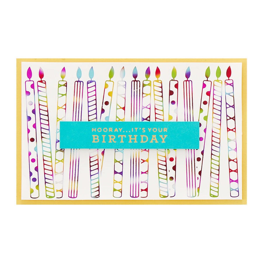 Spellbinders - Birthday Celebrations Collection - Glimmer Hot Foil Plate - So Many Candles