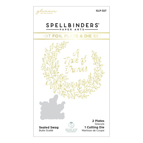 Spellbinders - Sealed by Spellbinders Collection - Glimmer Hot Foil Plate & Die Set - Sealed Swag