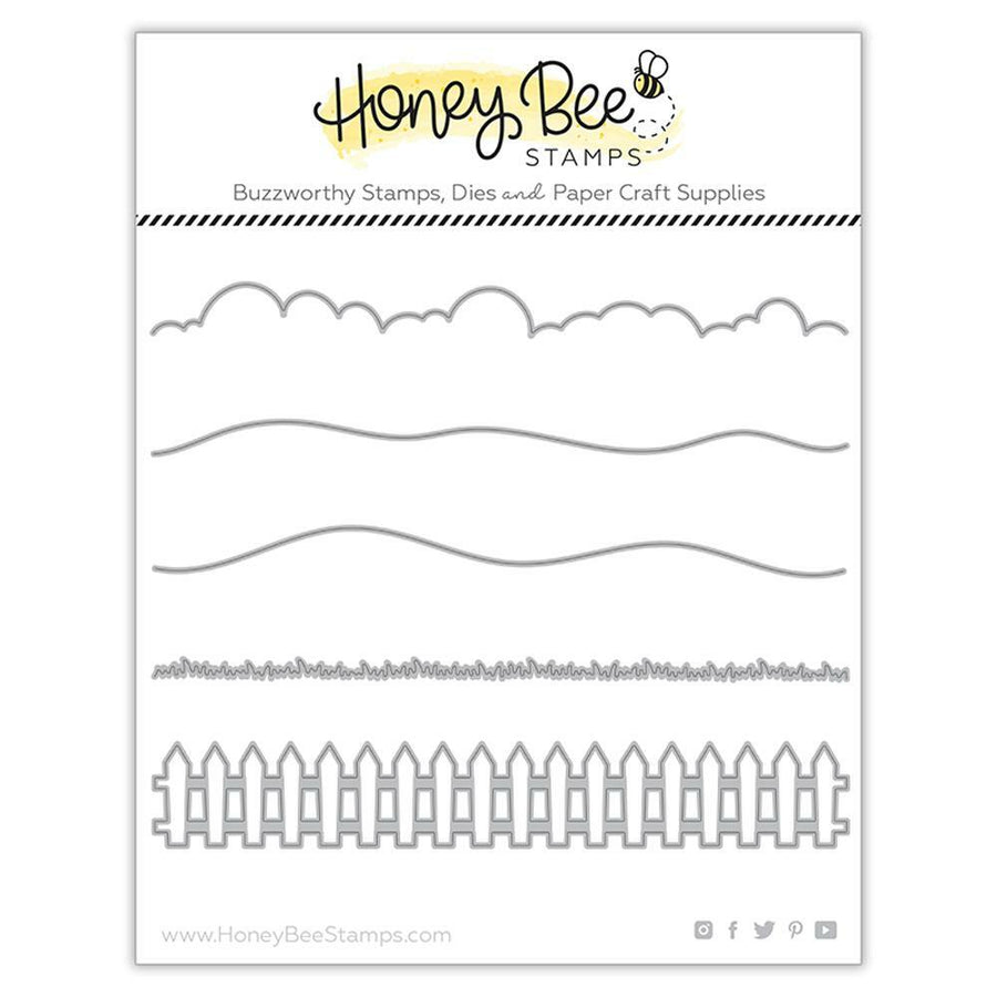 Honey Bee Stamps - Honey Cuts - Horizon Slimline Borders