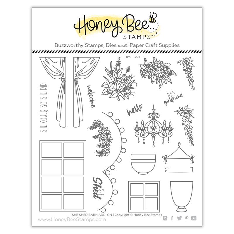 Honey Bee Stamps - Clear Stamps - She Shed Barn Add-On