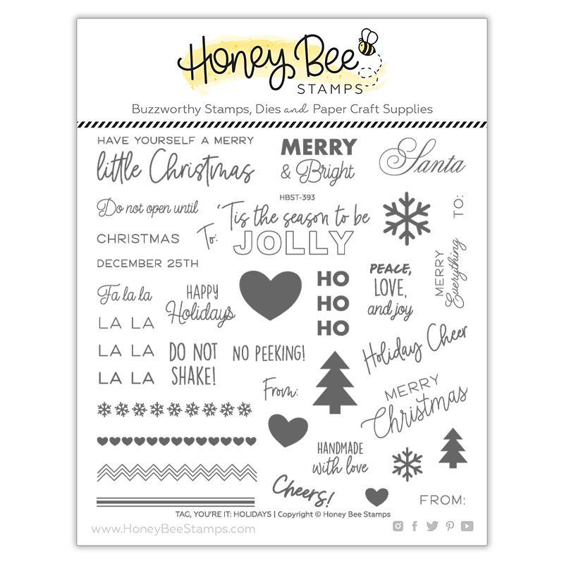 Honey Bee Stamps - Clear Stamps - Tag, You're It: Holidays