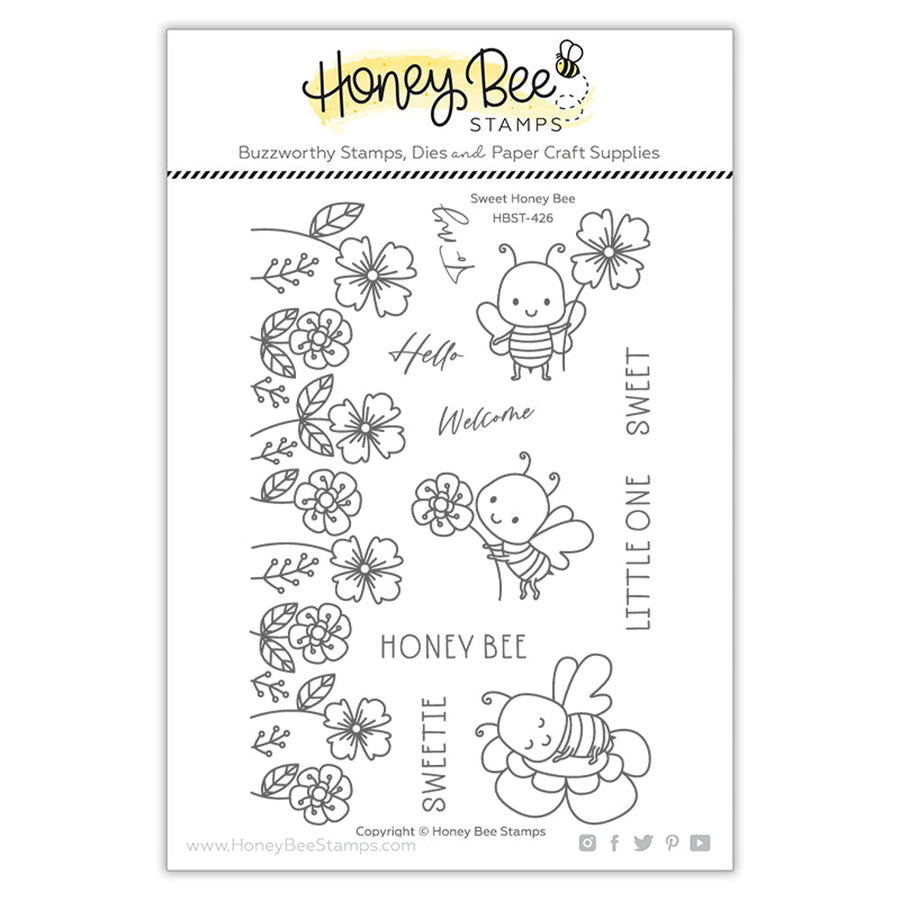 Honey Bee Stamps - Clear Stamps - Sweet Honey Bee