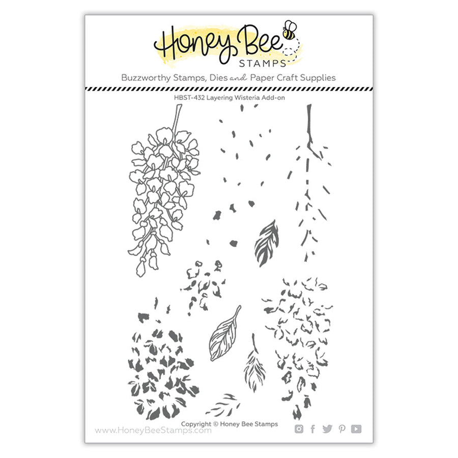Honey Bee Stamps - Clear Stamps - Layering Wisteria Add-On