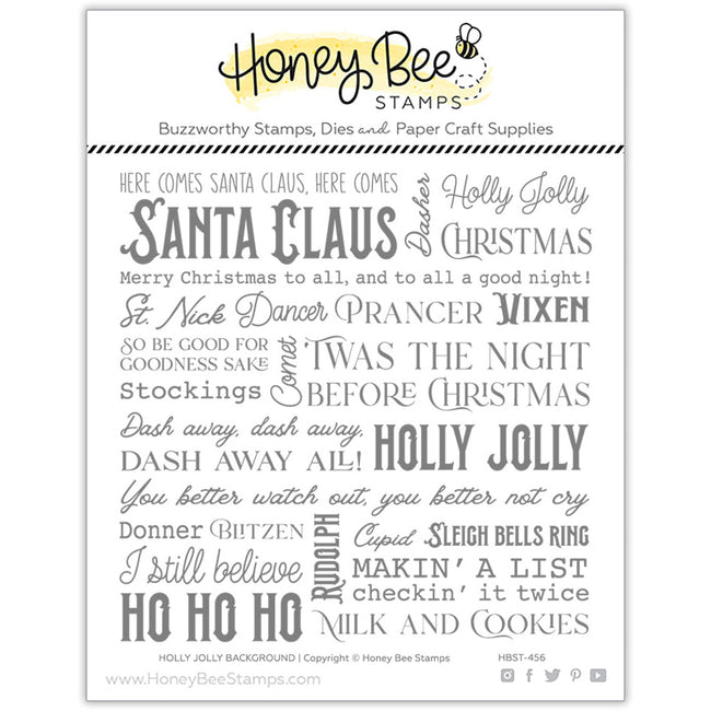 Honey Bee Stamps - Clear Stamps - Holly Jolly Background