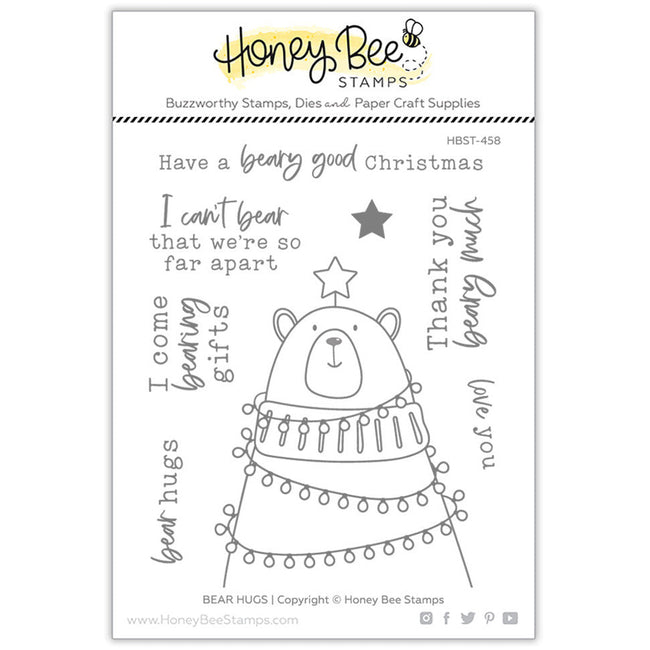 Honey Bee Stamps - Clear Stamps - Bear Hugs