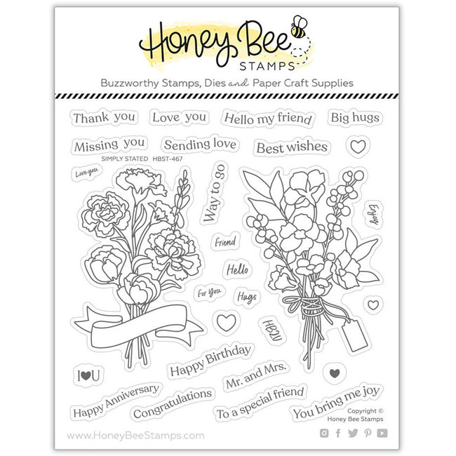 Honey Bee Stamps - Clear Stamps - Simply Stated