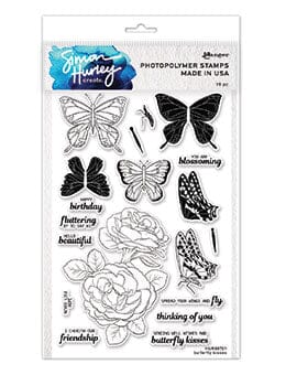 Ranger Ink - Simon Hurley - Clear Stamps - Butterfly Kisses