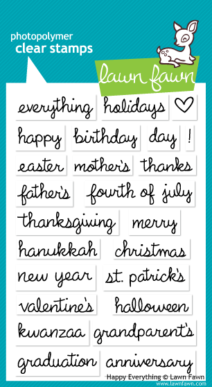 Lawn Fawn - Clear Stamps - Happy Everything