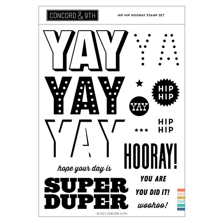Concord & 9th - Clear Stamps - Hip Hip Hooray