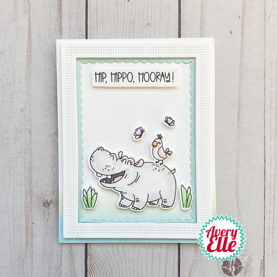 Avery Elle - Clear Stamps - Hippo Hooray