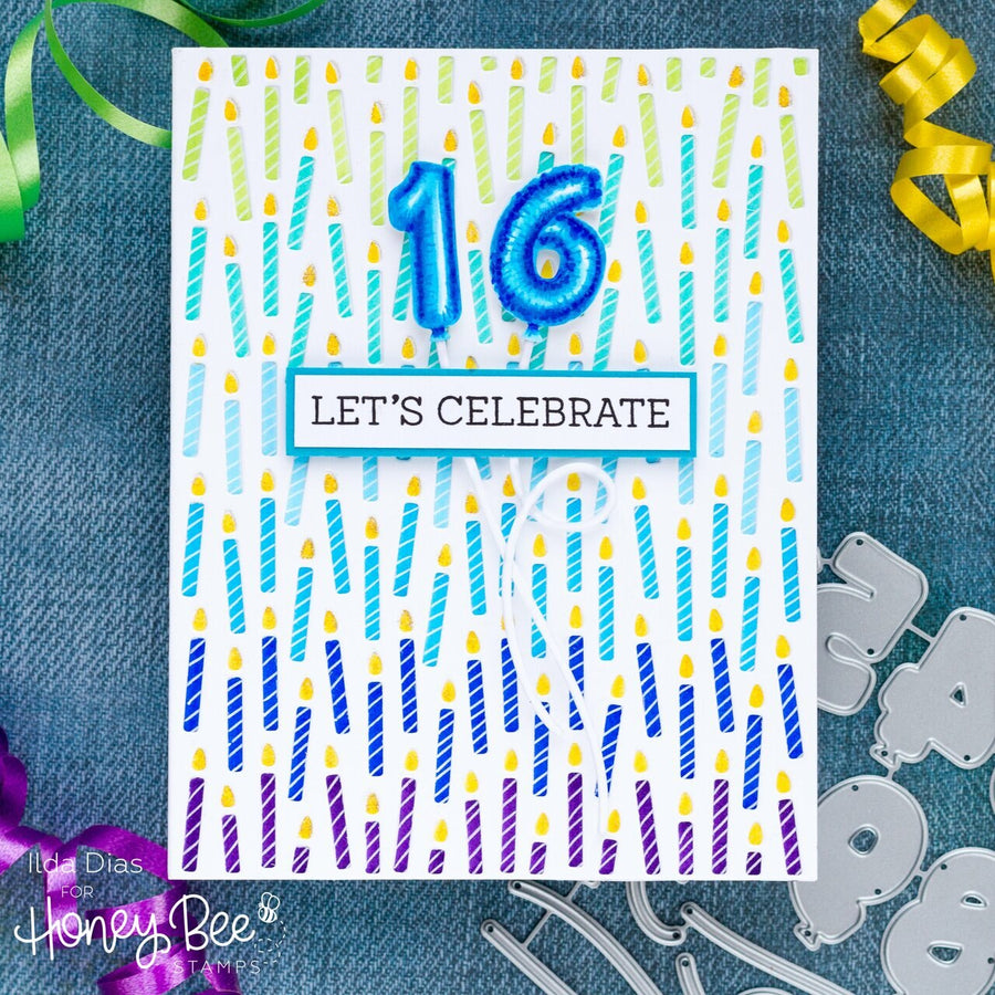 Honey Bee Stamps - Honey Cuts - Balloon Numbers