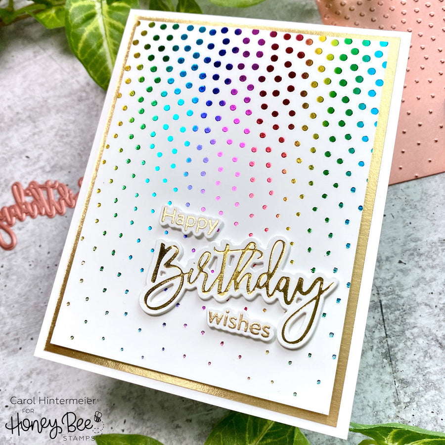 Honey Bee Stamps - Hot Foil Plate - Birthday