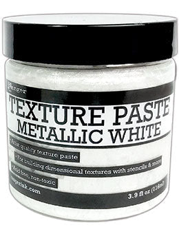 Ranger Ink - Texture Paste - Metallic White, 4 oz.