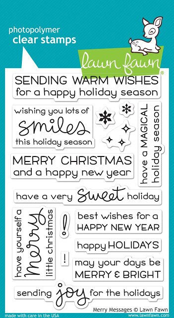 Lawn Fawn - Clear Stamps - Merry Messages