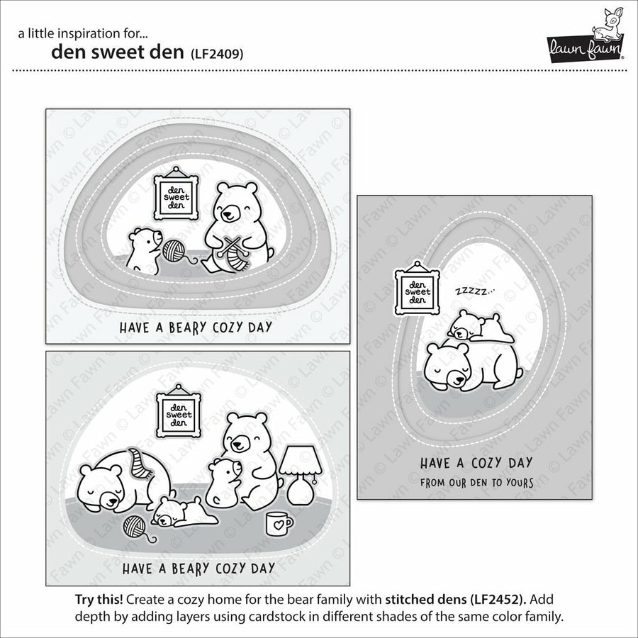 Lawn Fawn - Clear Stamps - Den Sweet Den
