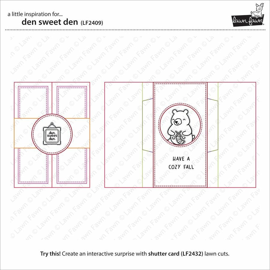 Lawn Fawn - Clear Stamps - Den Sweet Den