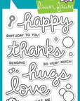 Lawn Fawn - Clear Stamps - Scripty Bubble Sentiments