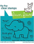 Lawn Fawn - Clear Stamps - Elphie Selfie Flip-Flop