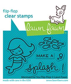 Lawn Fawn - Clear Stamps - Mermaid for You Flip-Flop