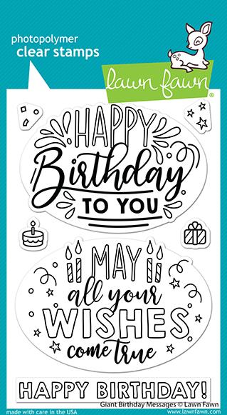 Lawn Fawn - Clear Stamps - Giant Birthday Messages