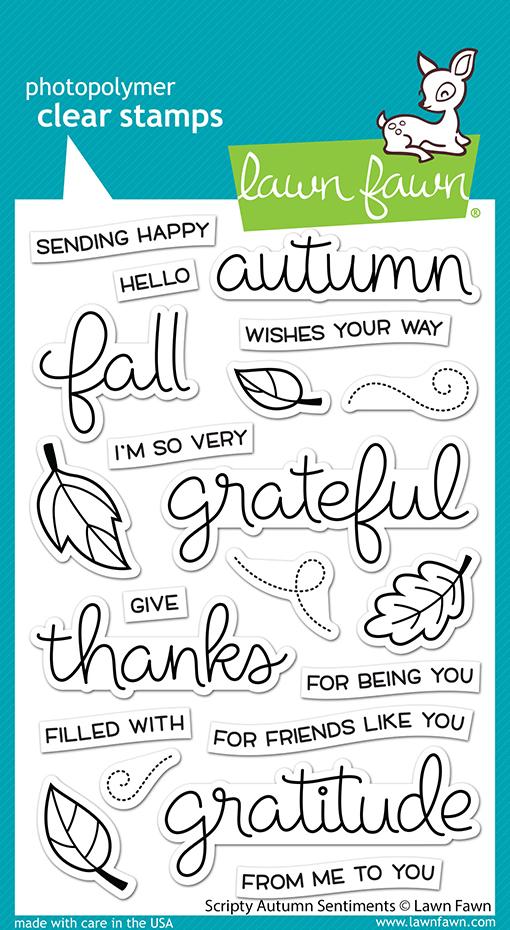 Lawn Fawn - Clear Stamps - Scripty Autumn Sentiments