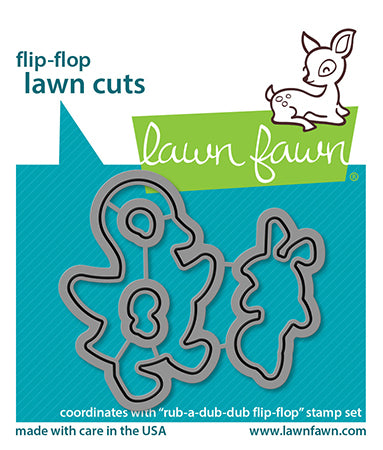 Lawn Fawn - Lawn Cuts - Rub-A-Dub-Dub Flip-Flop