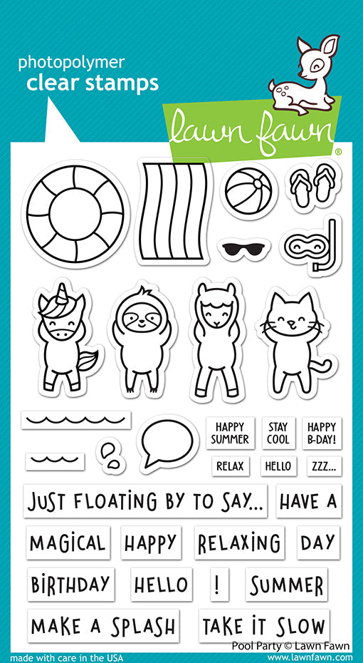 Lawn Fawn - Clear Stamps - Pool Party