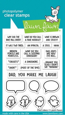 Lawn Fawn - Clear Stamps - Dad Jokes