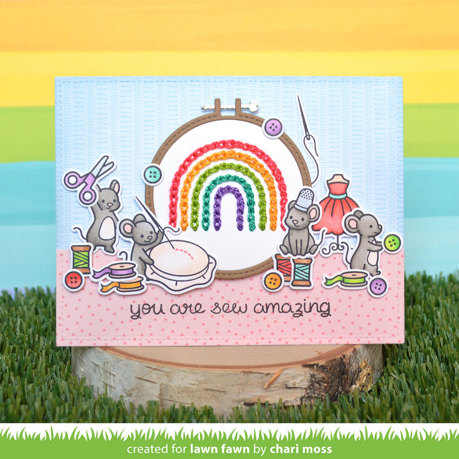 Lawn Fawn - Lawn Cuts - Embroidery Hoop Rainbow Add-On