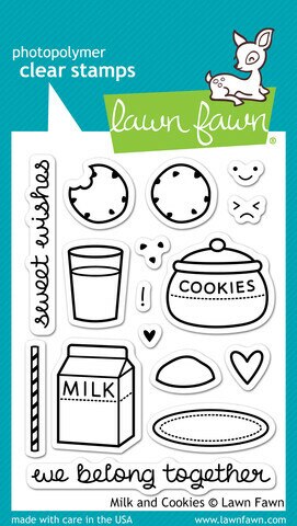 Lawn Fawn - Clear Stamps - Milk and Cookies