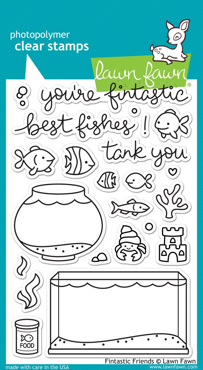 Lawn Fawn - Clear Stamps - Fintastic Friends