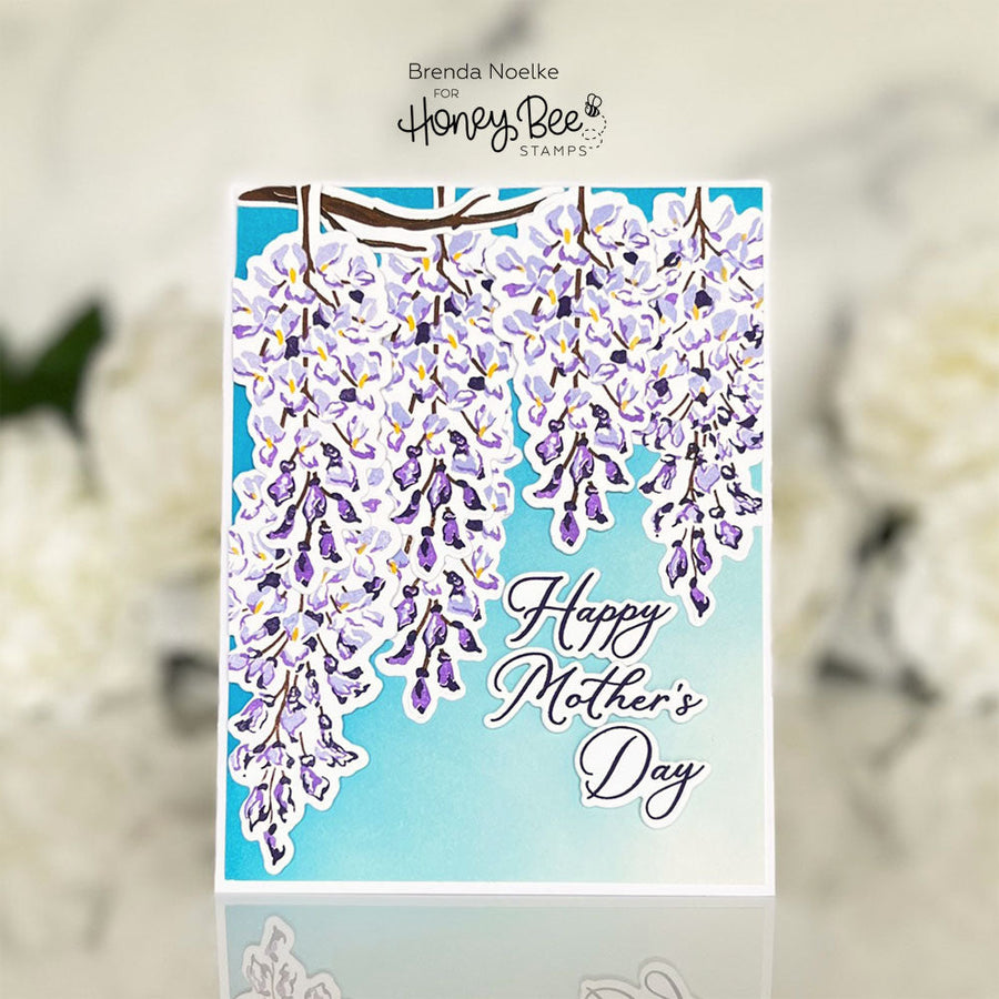 Honey Bee Stamps - Clear Stamps - Layering Wisteria Add-On
