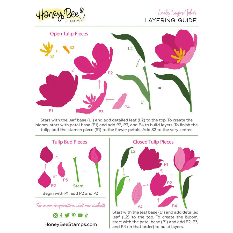Honey Bee Stamps - Honey Cuts - Lovely Layers: Tulips