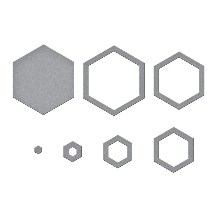Spellbinders - Color Block Mini Shapes Collection - Dies - Color Block Mini Hexagons