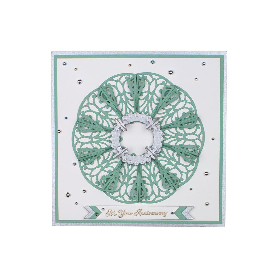 Spellbinders - Dimensional Doily Collection - Dies - Petite Double Bow with Dimensional Circles