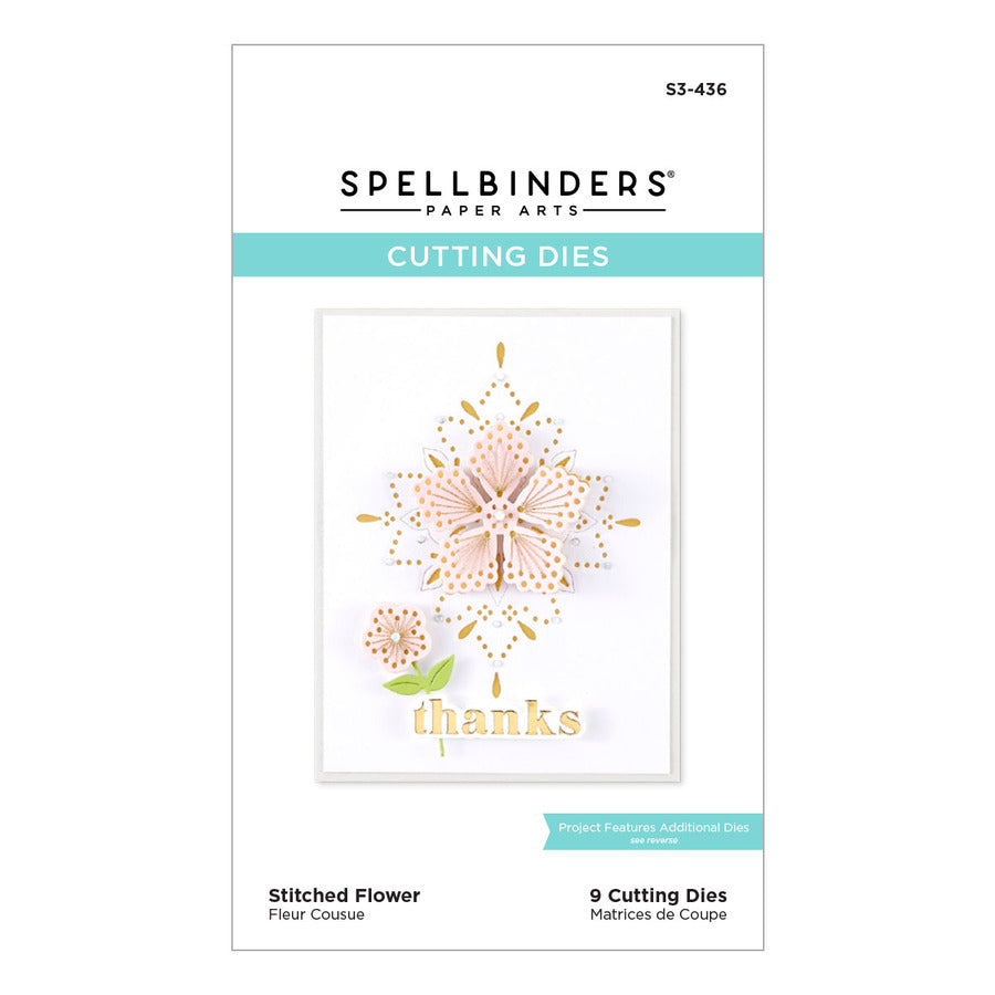 Spellbinders - Spring into Stitching Collection - Dies - Stitched Flower