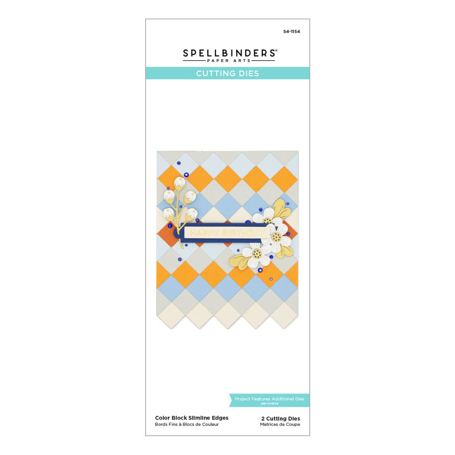 Spellbinders - Color Block Background Collection - Dies - Color Block Slimline Edges