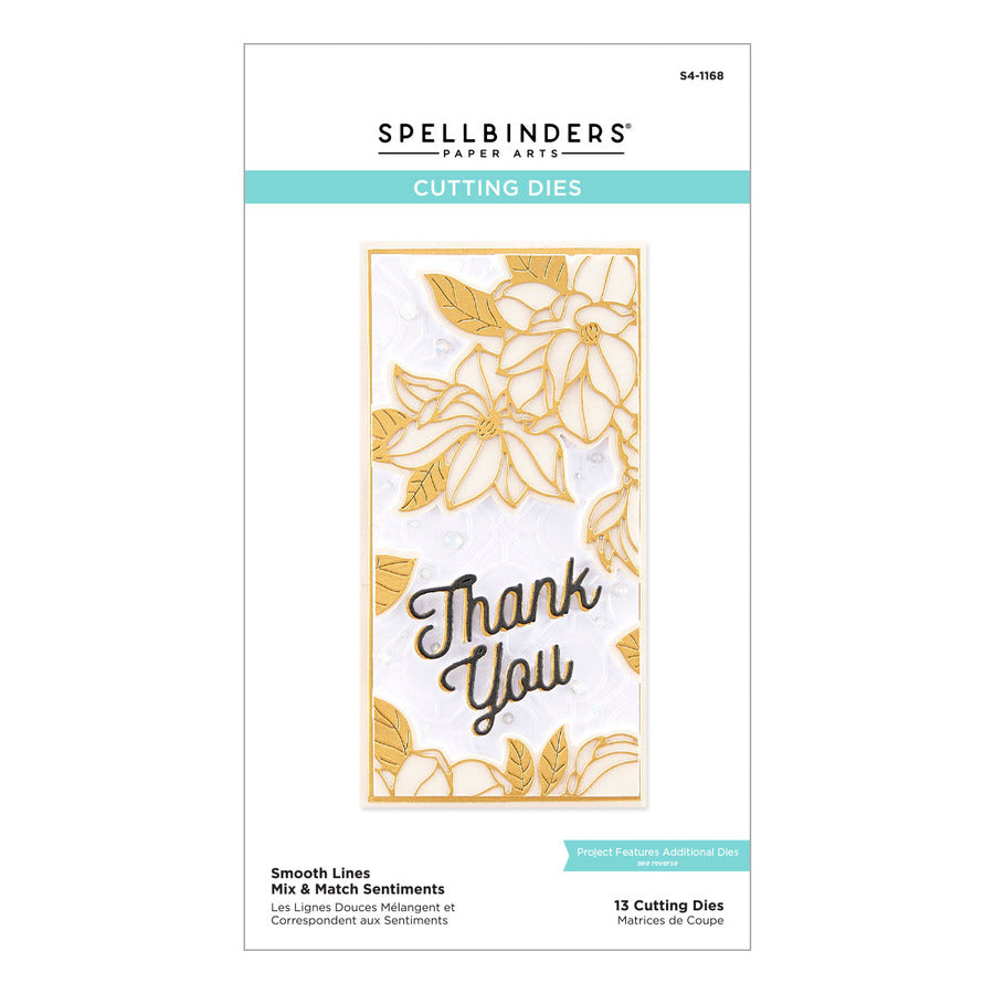 Spellbinders - Be Bold Collection - Dies - Smooth Lines Mix & Match Sentiments