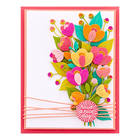 Spellbinders - Floral Reflection Collection - Dies - Sealed Bouquet