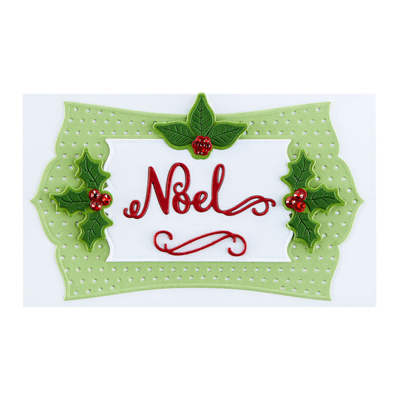 Spellbinders - Christmas Flourish Collection - Dies - Noel Mini Slimline Frame