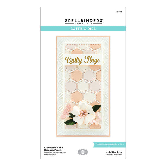 Spellbinders - Home Sweet Quilt Collection - Dies - French Braid and Hexagon Panels
