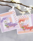 Spellbinders - Home Sweet Quilt Collection - Dies - Log Cabin and Flower Mini Quilts