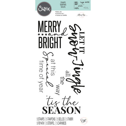 Sizzix - Clear Stamps - Festive Sentiments #2