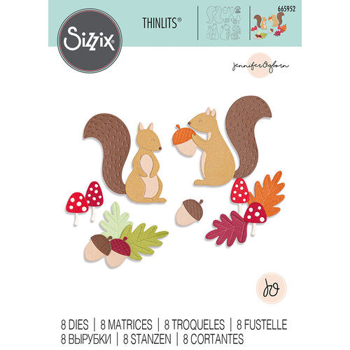 Sizzix - Thinlits Dies - Harvest Squirrels