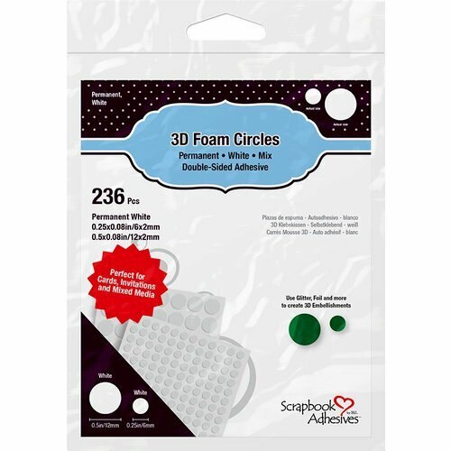 3L - Scrapbook Adhesives - 3D Foam Circles - White Mix